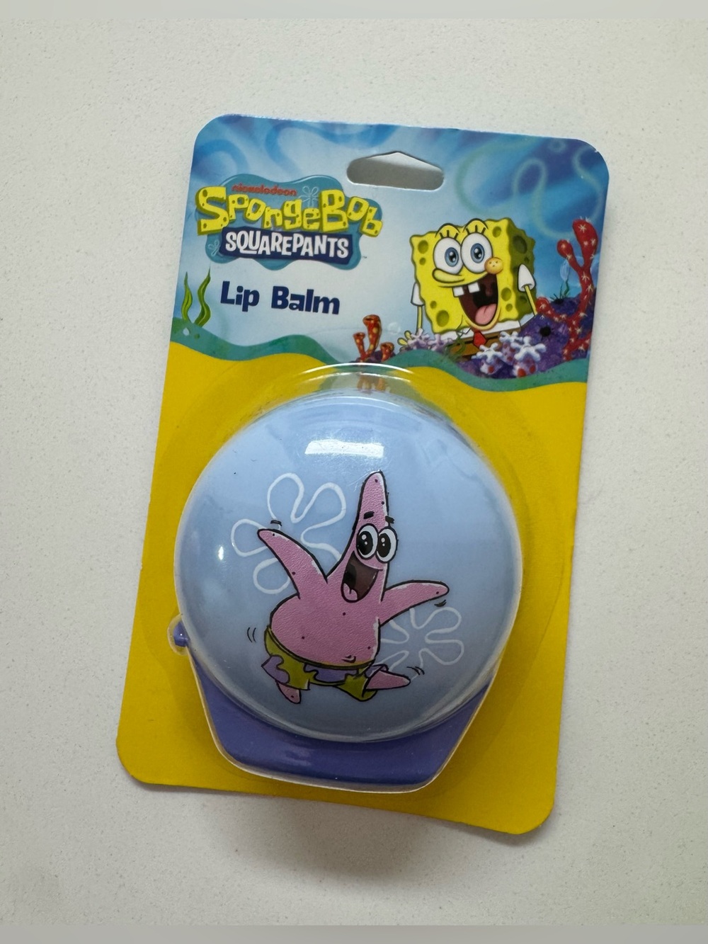 SpongeBob SquarePants Lip Balm Tin with Patrick - Light Blue & Yellow Packaging